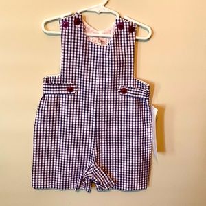 Baxter & Beatrice Jon Jon Blue Gingham 18 month New with Tags